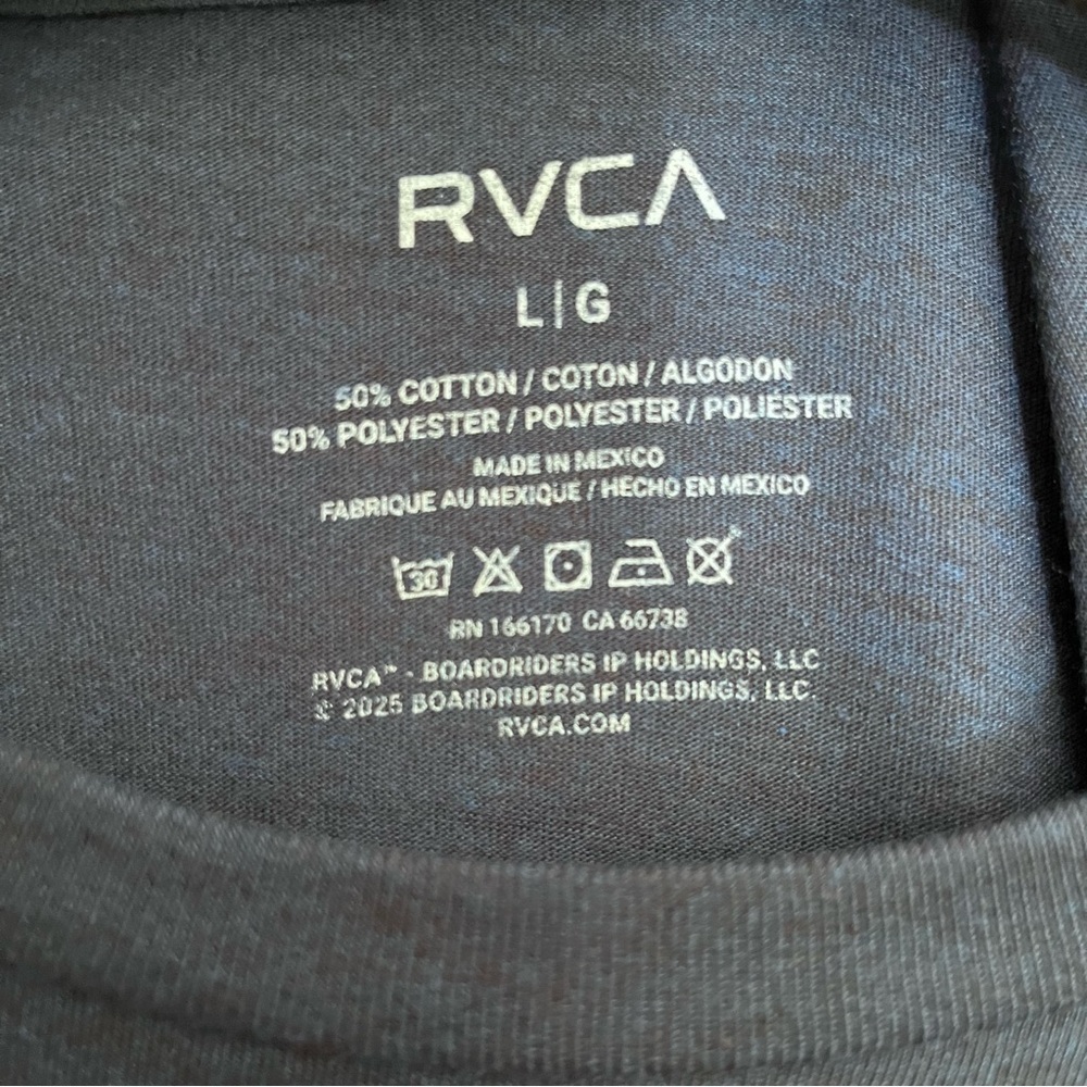 RVCA Navy Short-Sleeve Palm Logo Tee - Picture 4 of 4